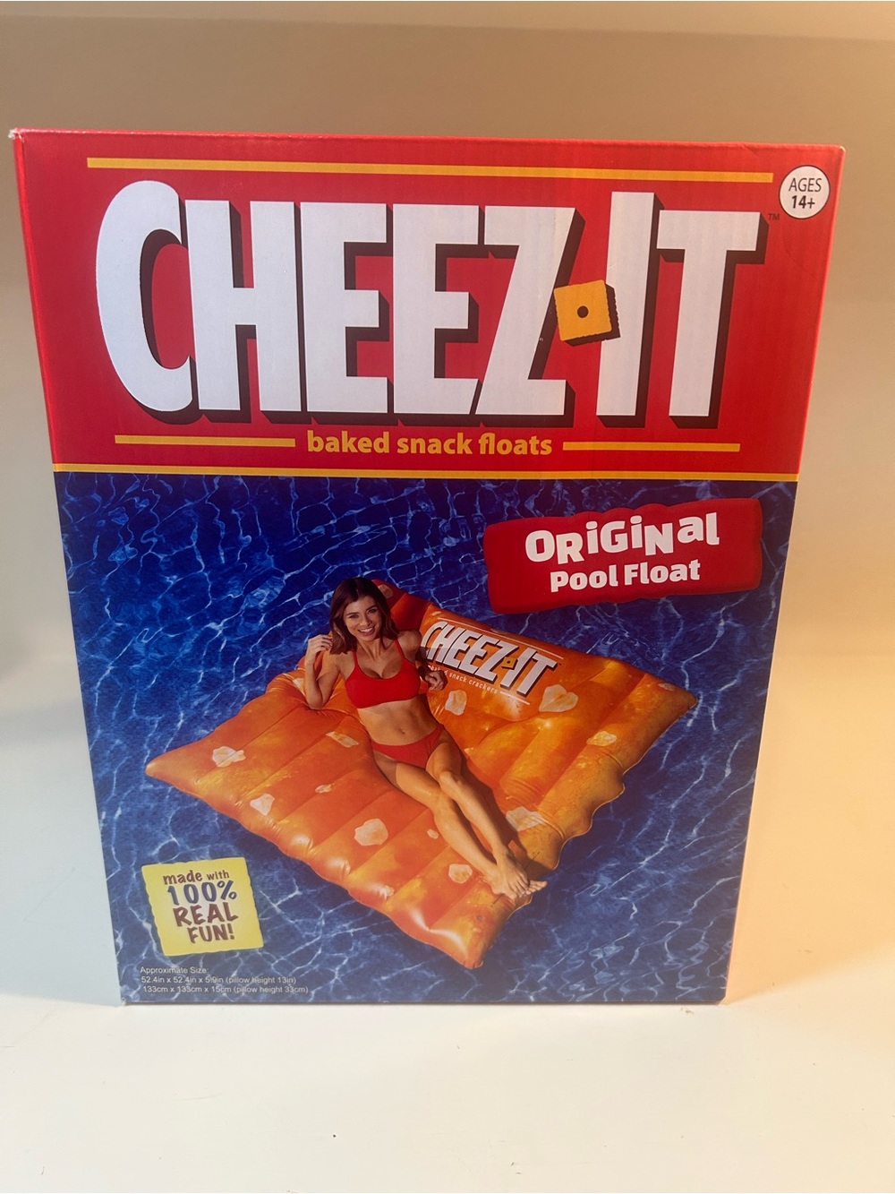 Cheez-It Inflatable Pool Float - Bright Orange- NIB